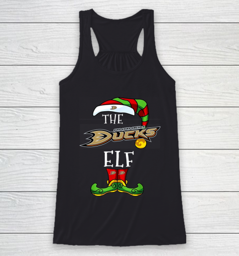 Anaheim Ducks Christmas ELF Funny NHL Racerback Tank