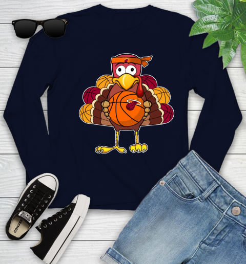 Miami Heat Turkey thanksgiving day Youth Long Sleeve 3