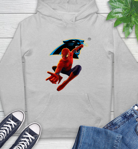 NFL Spider Man Avengers Endgame Football Carolina Panthers Hoodie 6