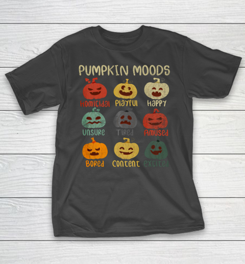 Halloween Pumpkins Emotions Funny Pumpkin Moods T-Shirt