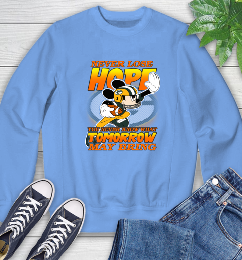 Green Bay Packers NFL Football Mickey Disney Never Lose Hope Sweatshirt 11