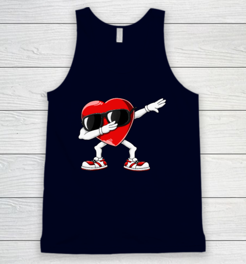 Dabbing Heart Funny Gifts Mens Kids Boys Valentines Day Tank Top 2