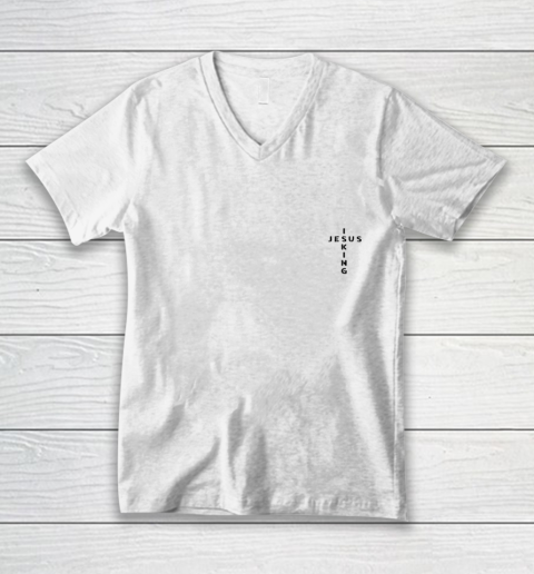 Jesus is King Cross V-Neck T-Shirt