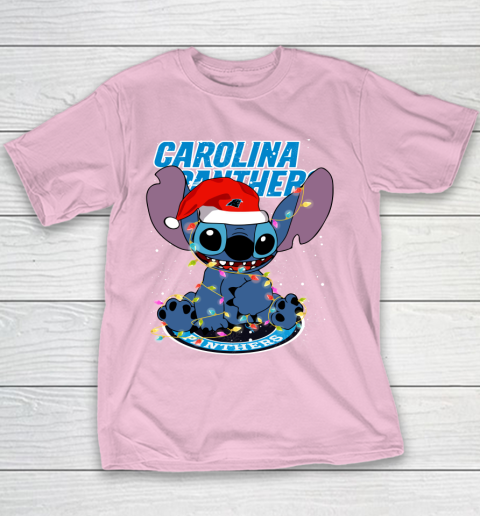 Carolina Panthers NFL Football noel stitch Christmas Youth T-Shirt 5