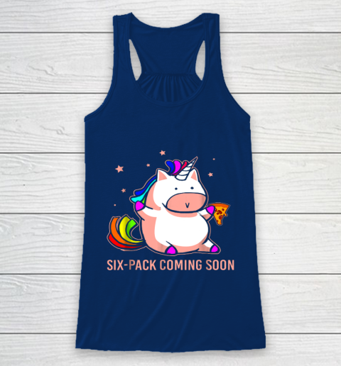 Unicorn Six Pack Funny Cute Shirt Coming Soon Fat Unicorn Racerback Tank 6