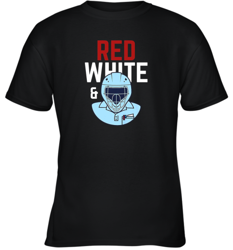 Baseball Umpire Red White Blue USA America Youth T-Shirt