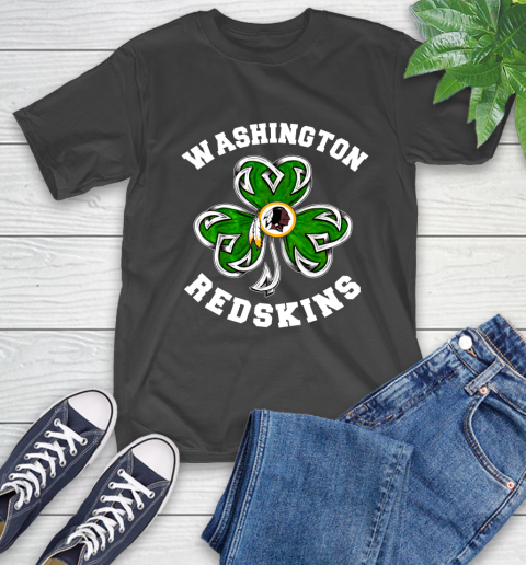 NFL Washington Redskins Three Leaf Clover St Patrick's Day Football Sports T-Shirt