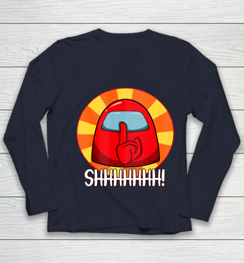 Among Us Game Shirt Cool Among Us shirt Crewmate or Impostor SHHHHHH Youth Long Sleeve 2