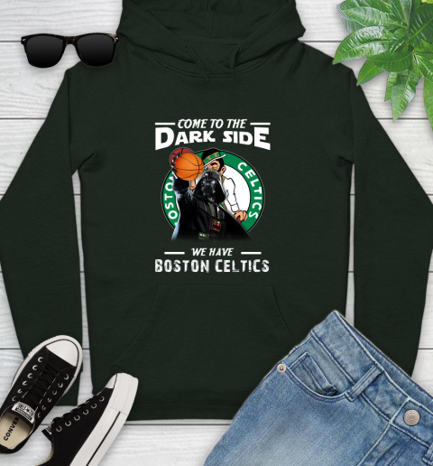 NBA Come To The Dark Side We Have Boston Celtics Star Wars Darth Vader Basketball Youth Hoodie 14