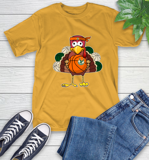 Milwaukee Bucks Turkey thanksgiving day T-Shirt 3