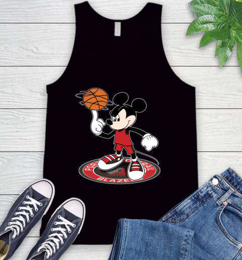 NBA Basketball Portland Trail Blazers Cheerful Mickey Disney Shirt Tank Top