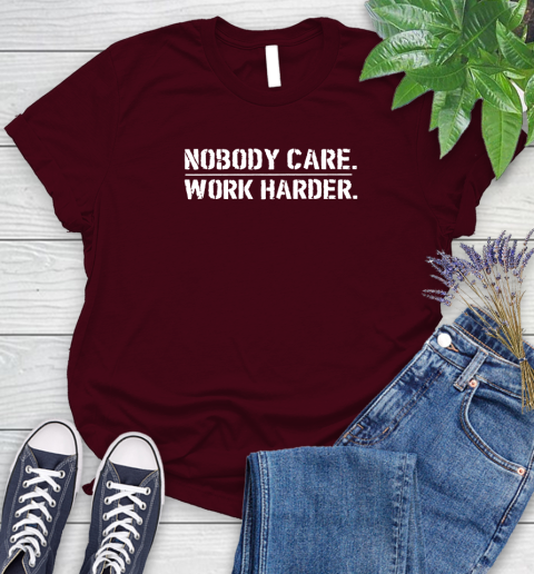 Lamar Jackson Nobody Cares Work Harder Women's T-Shirt 7