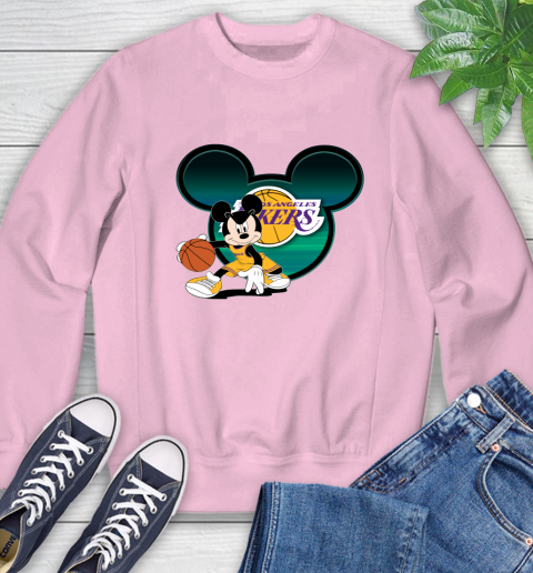 NBA Los Angeles Lakers Mickey Mouse Disney Basketball Sweatshirt Tee For Sports