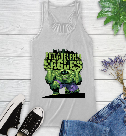 Philadelphia Eagles NFL Football Incredible Hulk Marvel Avengers Sports Racerback Tank