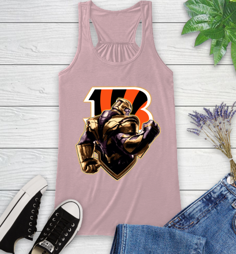 NFL Thanos Avengers Endgame Football Sports Cincinnati Bengals Racerback Tank 11