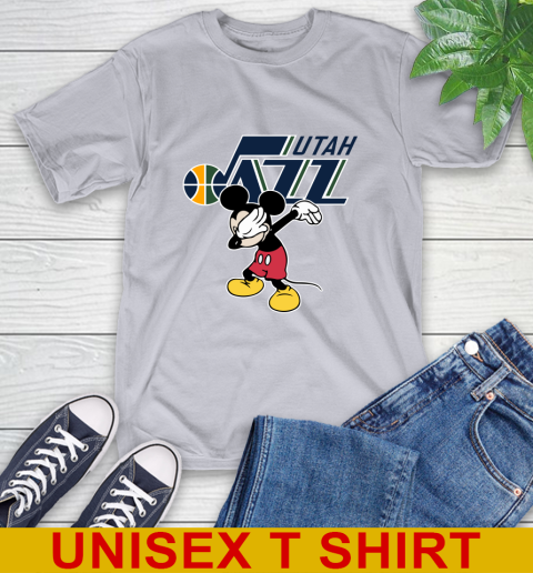 Utah Jazz NBA Basketball Dabbing Mickey Disney Sports T-Shirt 6