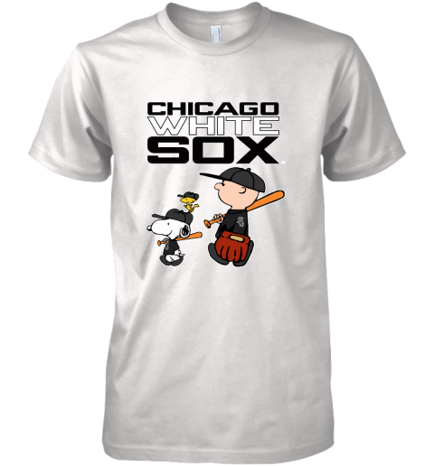 Chicago White Sox Let's Play Baseball Together Snoopy MLB Premium Men's T-Shirt