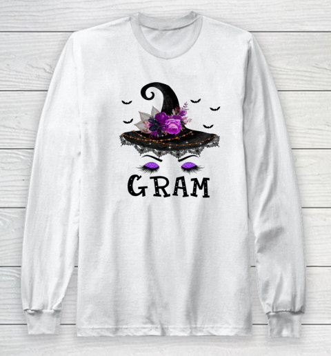 Gram Witch Hat Halloween Costume Grandma Long Sleeve T-Shirt