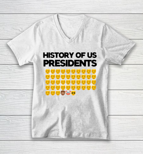 History of US Presidents funny anti Trump V-Neck T-Shirt