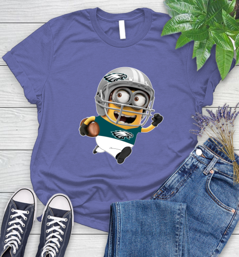 NFL Philadelphia Eagles Minions Disney Football Sports Women's T-Shirt 11