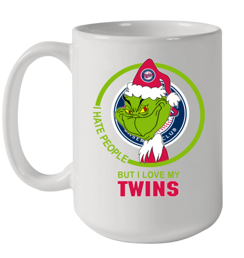 Minnesota Twins MLB Christmas Grinch I Hate People But I Love My Favorite Baseball Team Ceramic Mug 15oz