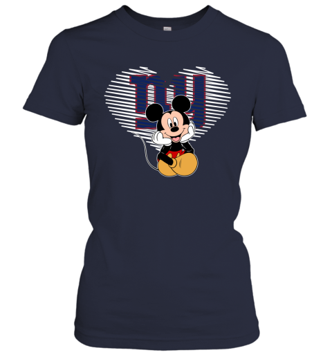 NFL New York Giants The Heart Mickey Mouse Disney Football T Shirt qqt5ZGCtMyN ladies t shirt 20 95 151514 front navy
