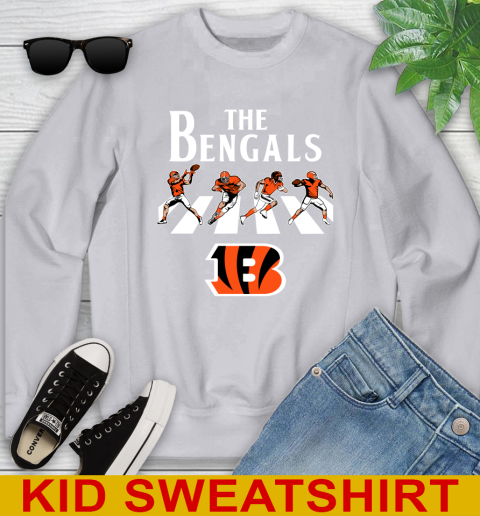 NFL Football Cincinnati Bengals The Beatles Rock Band Shirt Youth Sweatshirt 3