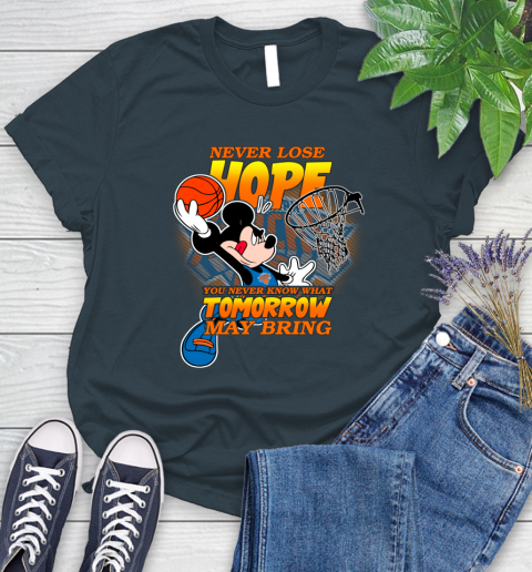 New York Knicks NBA Basketball Mickey Disney Never Lose Hope Women's T-Shirt 11