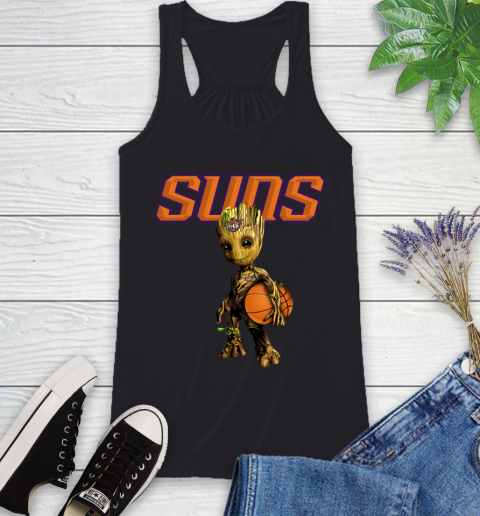 Phoenix Suns NBA Basketball Groot Marvel Guardians Of The Galaxy Racerback Tank 2