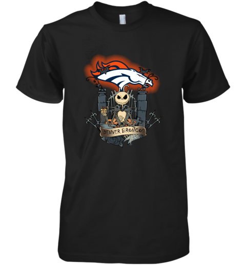 Denver Broncos Jack Skellington This Is Halloween NFL Premium Men's T-Shirt