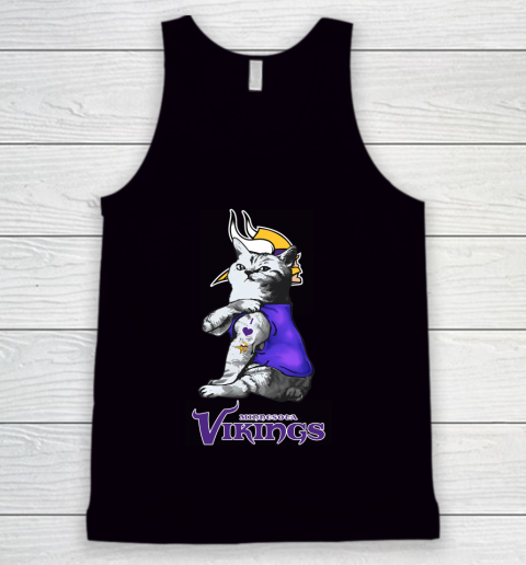 NFL Football My Cat Loves Minnesota Vikings Tank Top
