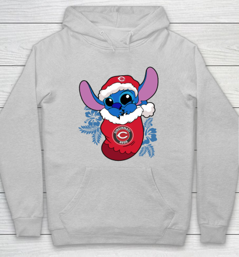 Cincinnati Reds Christmas Stitch In The Sock Funny Disney MLB Hoodie 6