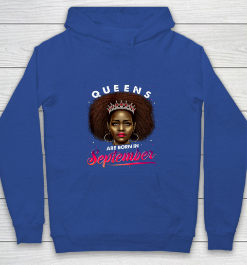 Queens Born September Shirt Black Girl Virgo Libra Birthday Youth Hoodie 6