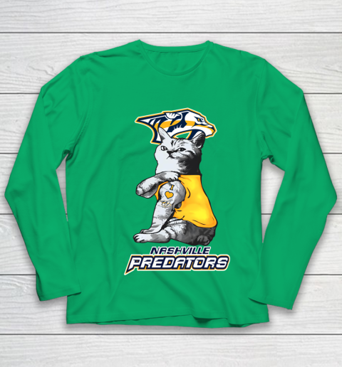 NHL My Cat Loves Nashville Predators Hockey Youth Long Sleeve 4