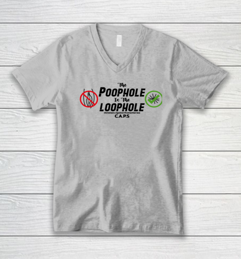 Poophole Is The Loophole Christians Against Premarital Sex V-Neck T-Shirt 2