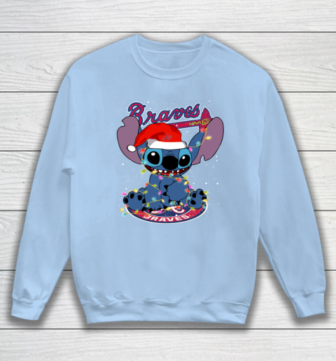Atlanta Braves MLB noel stitch Baseball Christmas Sweatshirt 4