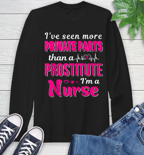 Nurse Shirt Funny Nurse Shirt Long Sleeve T-Shirt