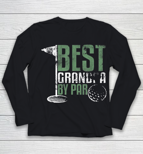 Grandpa Funny Gift Apparel  Best Grandpa By Par Father's Day Golf Grandad Youth Long Sleeve