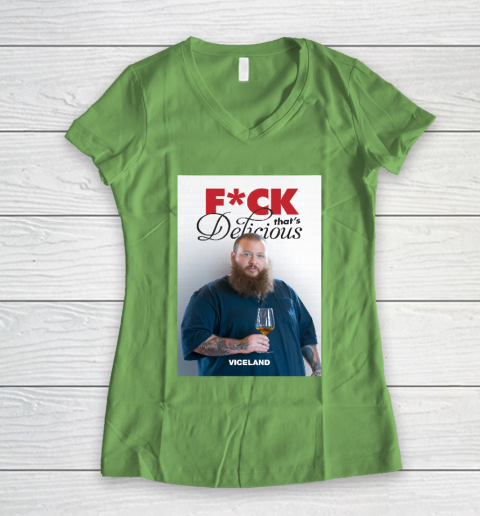 Fuck That's Delicious Shirt Women's V-Neck T-Shirt 5