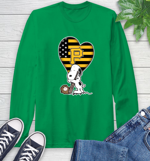 Pittsburgh Pirates MLB Baseball The Peanuts Movie Adorable Snoopy Long Sleeve T-Shirt 7