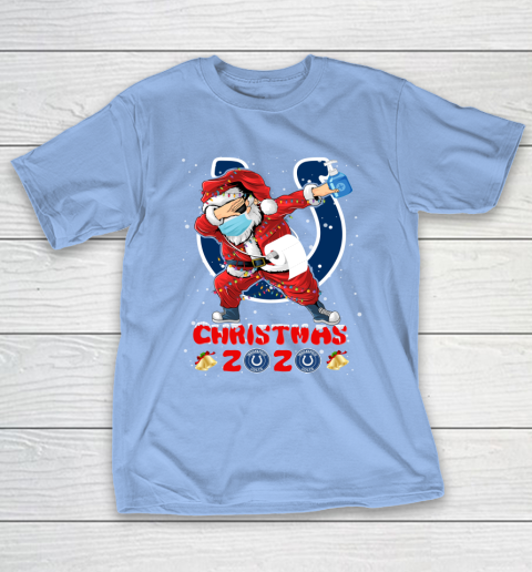 Indianapolis Colts Funny Santa Claus Dabbing Christmas 2020 NFL T-Shirt 10