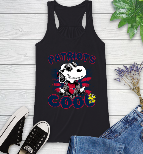 NFL Football New England Patriots Cool Snoopy Shirt Racerback Tank