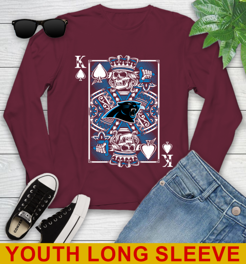 Carolina Panthers NFL Football The King Of Spades Death Cards Shirt Youth Long Sleeve 6