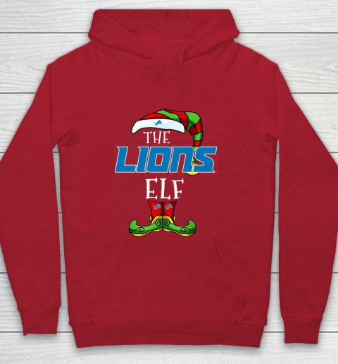 Detroit Lions Christmas ELF Funny NFL Youth Hoodie 7