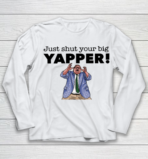 Chris Farley Shirt Shut Your Yapper!  Matt Foley Youth Long Sleeve