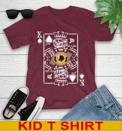 Washington Redskins NFL Football The King Of Spades Death Cards Shirt Youth T-Shirt 5