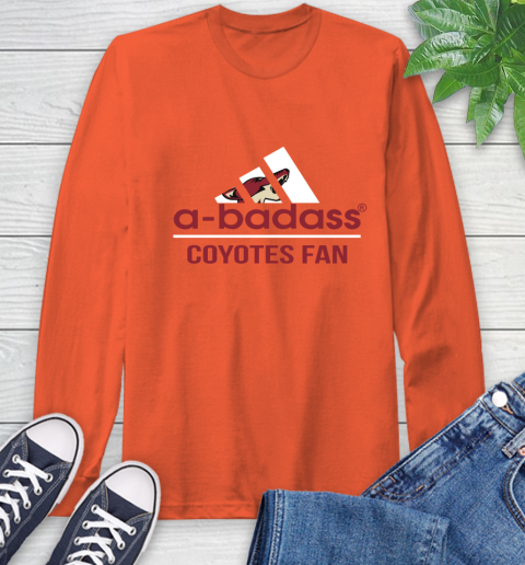 NHL A Badass Arizona Coyotes Fan Adidas Hockey Sports Long Sleeve T-Shirt 4