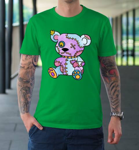 Patchwork Creepy Teddy Bear Voodoo Cute Goth T-Shirt | Tee For Sports