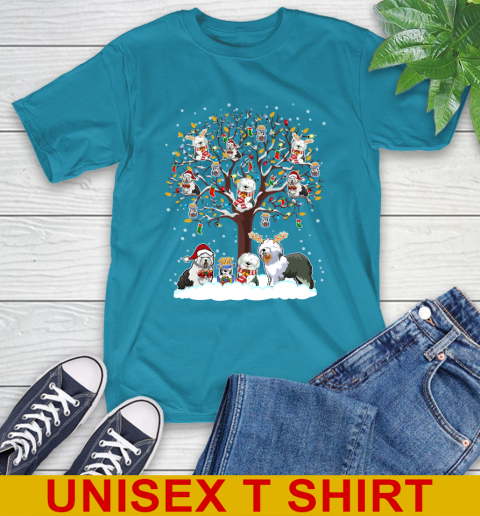 Old english Sheep dog dog pet lover light christmas tree shirt 9