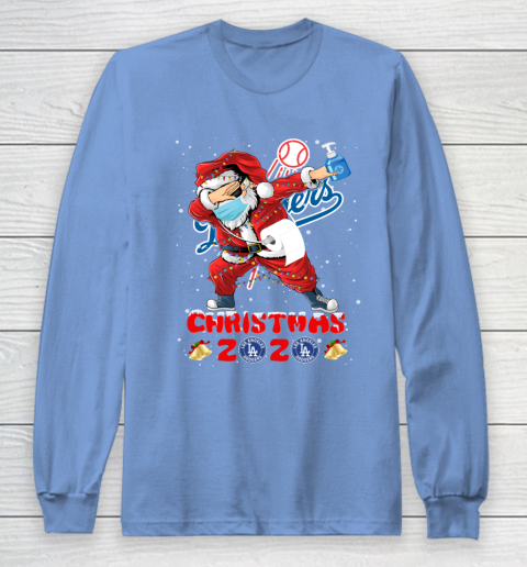 Los Angeles Dodgers Funny Santa Claus Dabbing Christmas 2020 MLB Long Sleeve T-Shirt 8